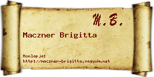 Maczner Brigitta névjegykártya