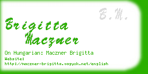 brigitta maczner business card